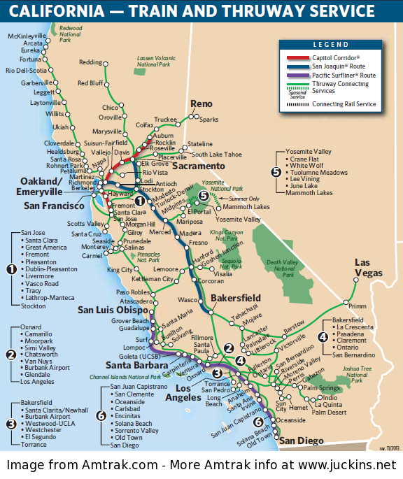 Amtrak California Routes 